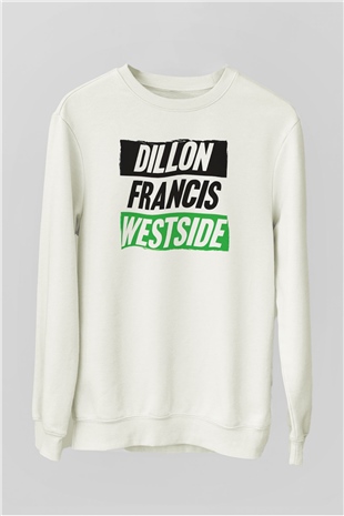Dillion Francis Beyaz Unisex Sweatshirt