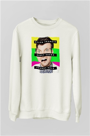 Dillion Francis Beyaz Unisex Sweatshirt
