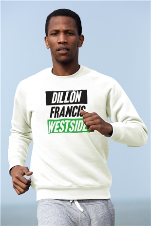 Dillion Francis Beyaz Unisex Sweatshirt