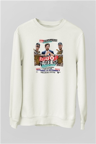 Dillion Francis Beyaz Unisex Sweatshirt