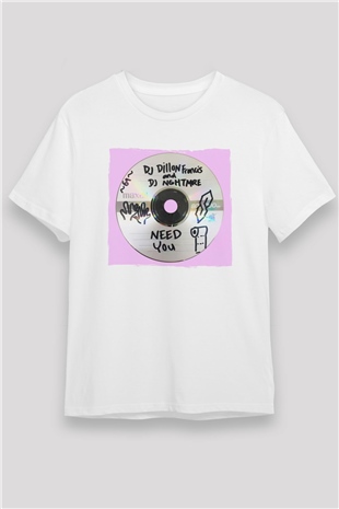 Dillion Francis Beyaz Unisex Tişört T-Shirt - TişörtFabrikası