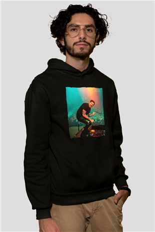 Dillion Francis Siyah Unisex Kapüşonlu Sweatshirt