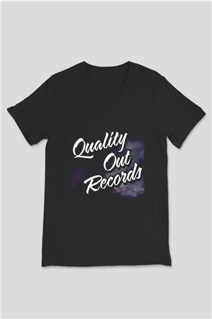 Dillion Francis Siyah Unisex V Yaka Tişört