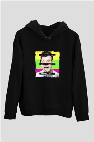Dillon Francis Baskılı Unisex Siyah Hoodie