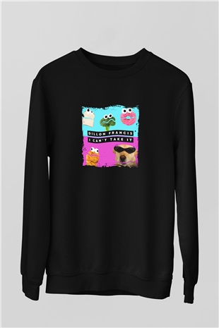 Dillon Francis Baskılı Unisex Siyah Sweatshirt