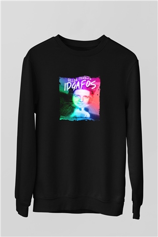 Dillon Francis Baskılı Unisex Siyah Sweatshirt