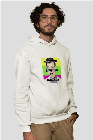 Dillon FrancisBaskılı Beyaz Hoodie