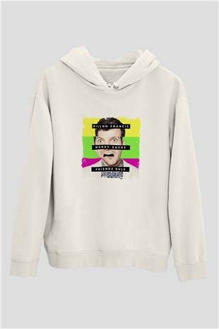 Dillon FrancisBaskılı Beyaz Hoodie