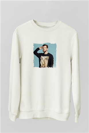 Dillon FrancisBaskılı Beyaz Sweatshirt