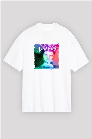 Dillon FrancisBaskılı Beyaz Oversize Tişört