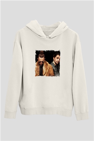 Dimitri Vegas & Like MikeBaskılı Beyaz Hoodie
