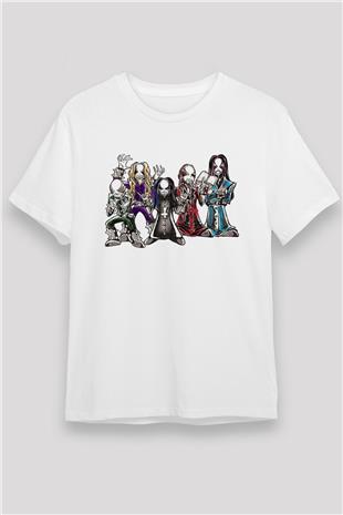 Dimmu Borgir Baskılı Unisex Beyaz Tişört - Tshirt