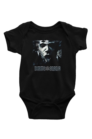 Dimmu Borgir Baskılı Unisex Siyah Bebek Body - Zıbın