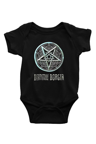 Dimmu Borgir Baskılı Unisex Siyah Bebek Body - Zıbın