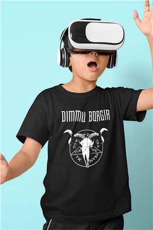 Dimmu Borgir Baskılı Unisex Siyah Çocuk Tişört - Tshirt