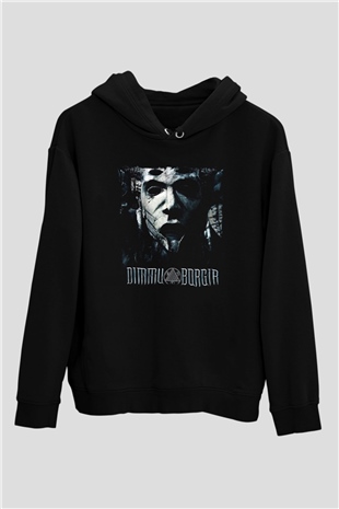 Dimmu Borgir Baskılı Unisex Siyah Kapüşonlu Sweatshirt