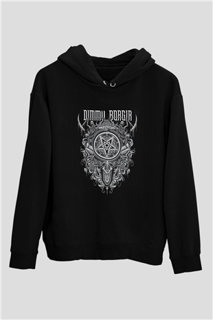 Dimmu Borgir Baskılı Unisex Siyah Kapüşonlu Sweatshirt