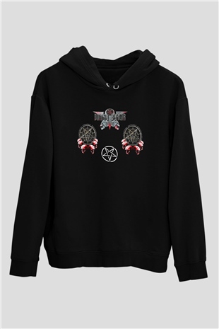 Dimmu Borgir Baskılı Unisex Siyah Kapüşonlu Sweatshirt