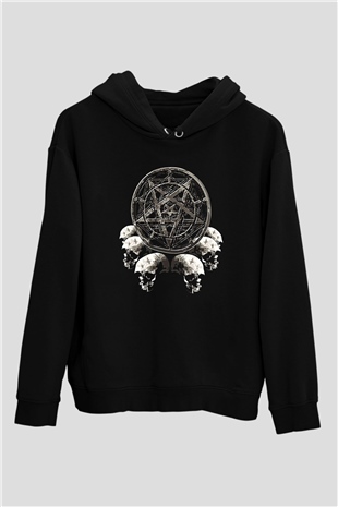Dimmu Borgir Baskılı Unisex Siyah Kapüşonlu Sweatshirt