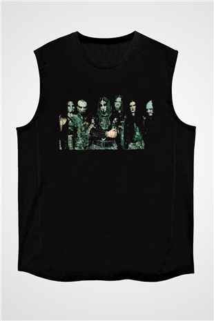 Dimmu Borgir Baskılı Unisex Siyah Kolsuz Tişört - Tshirt