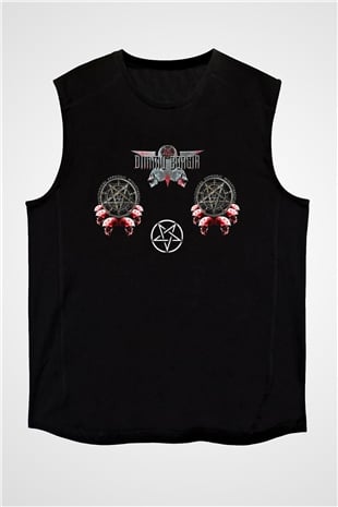Dimmu Borgir Baskılı Unisex Siyah Kolsuz Tişört - Tshirt