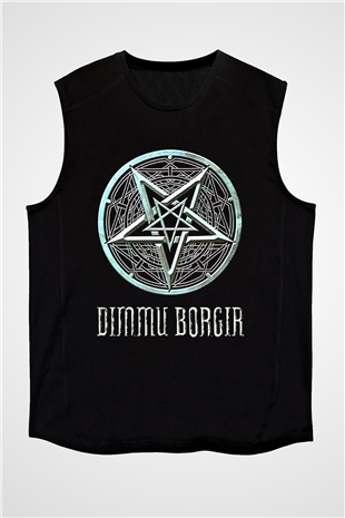 Dimmu Borgir Baskılı Unisex Siyah Kolsuz Tişört - Tshirt