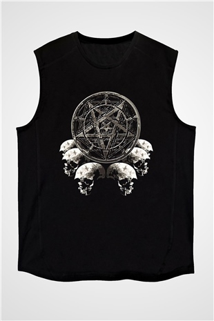 Dimmu Borgir Baskılı Unisex Siyah Kolsuz Tişört - Tshirt