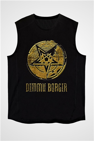 Dimmu Borgir Baskılı Unisex Siyah Kolsuz Tişört - Tshirt