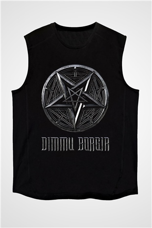 Dimmu Borgir Baskılı Unisex Siyah Kolsuz Tişört - Tshirt