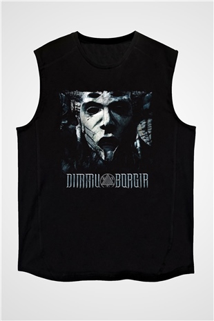 Dimmu Borgir Baskılı Unisex Siyah Kolsuz Tişört - Tshirt