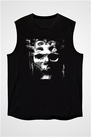 Dimmu Borgir Baskılı Unisex Siyah Kolsuz Tişört - Tshirt