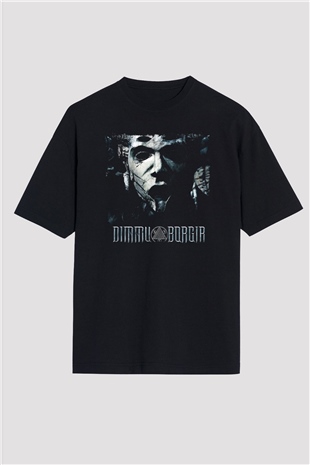 Dimmu Borgir Baskılı Unisex Siyah Oversize Tişört - Tshirt