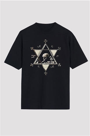 Dimmu Borgir Baskılı Unisex Siyah Oversize Tişört - Tshirt