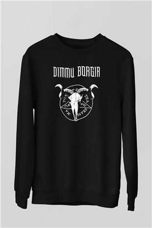 Dimmu Borgir Baskılı Unisex Siyah Sweatshirt