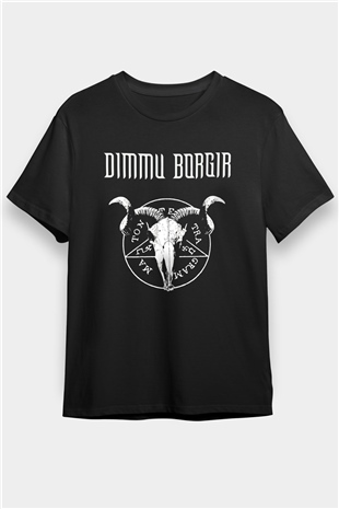 Dimmu Borgir Baskılı Unisex Siyah Tişört - Tshirt