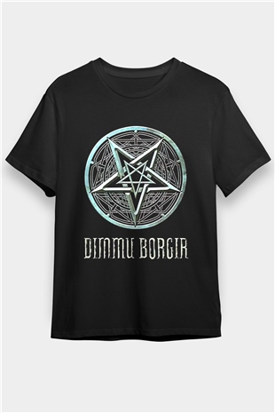 Dimmu Borgir Baskılı Unisex Siyah Tişört - Tshirt