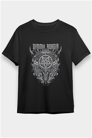 Dimmu Borgir Baskılı Unisex Siyah Tişört - Tshirt