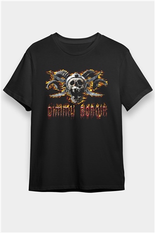 Dimmu Borgir Baskılı Unisex Siyah Tişört - Tshirt