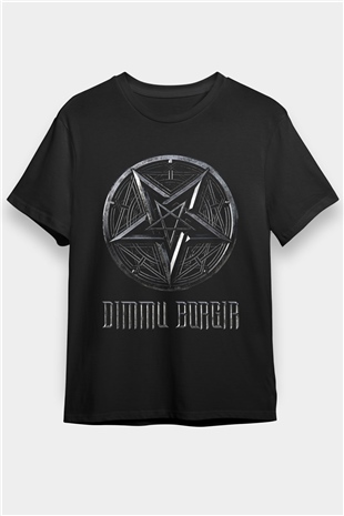 Dimmu Borgir Baskılı Unisex Siyah Tişört - Tshirt
