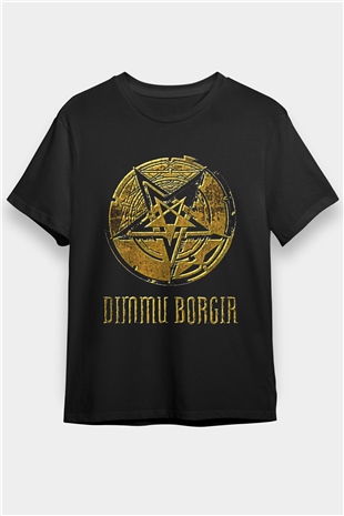 Dimmu Borgir Baskılı Unisex Siyah Tişört - Tshirt