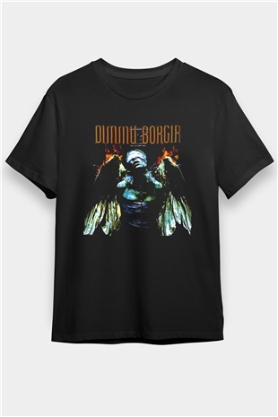 Dimmu Borgir Baskılı Unisex Siyah Tişört - Tshirt