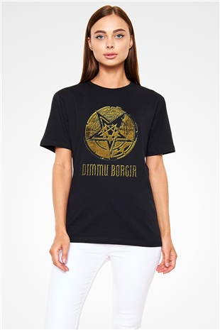 Dimmu Borgir Baskılı Unisex Siyah Tişört - Tshirt