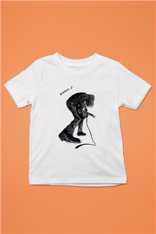 Dinosaur Jr Baskılı Beyaz Unisex Beyaz Çocuk Tişört - Tshirt