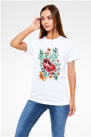 Dinozor Beyaz Unisex Tişört T-Shirt - TişörtFabrikası