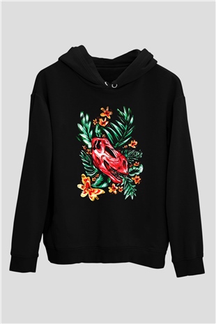 Dinozor Siyah Unisex Hoodie