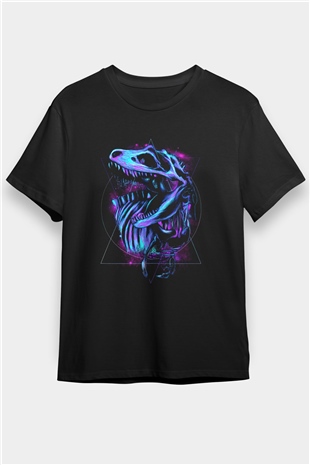 Dinozor Siyah Unisex Tişört T-Shirt - TişörtFabrikası