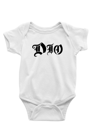 Dio Baskılı Beyaz Unisex Bebek Body - Zıbın