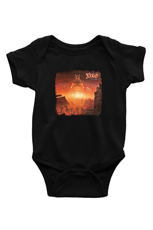 Dio Baskılı Unisex Siyah Bebek Body - Zıbın