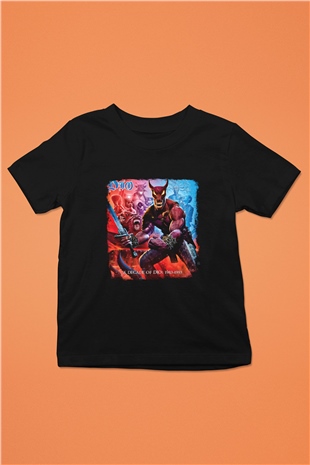 Dio Baskılı Unisex Siyah Çocuk Tişört
