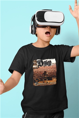 Dio Baskılı Unisex Siyah Çocuk Tişört